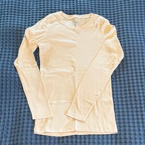J. Crew Cream Cotton Long-Sleeve Top